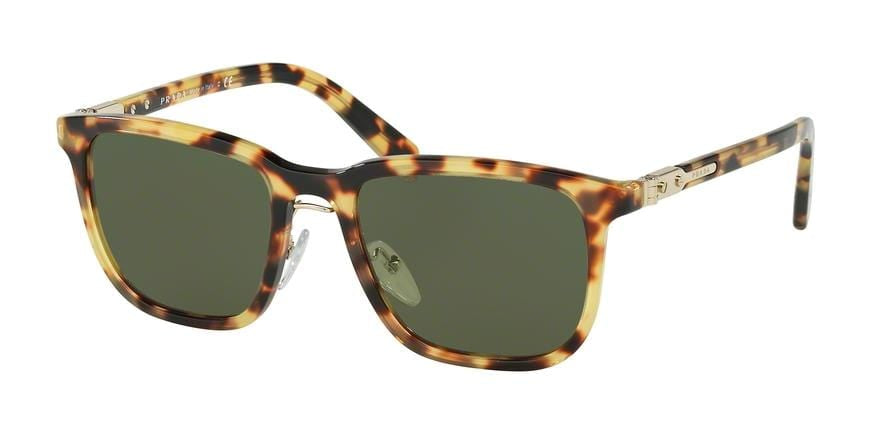 Prada CATWALK PR02TS Rectangle Sunglasses  7S04K2-SHEAVES GREY BROWN 52-19-145 - Color Map havana