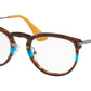 Prada CATWALK PR02VV Phantos Eyeglasses  2581O1-STRIPED BROWN AZURE 49-22-140 - Color Map brown