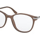 Prada PR02WV Phantos Eyeglasses  09F1O1-BROWN 52-19-140 - Color Map brown