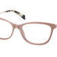 Prada PR02YV Butterfly Eyeglasses  01Y1O1-ALABASTER/CRYSTAL 54-17-140 - Color Map light brown