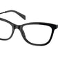 Prada PR02YV Butterfly Eyeglasses  07E1O1-BLACK 52-17-140 - Color Map black