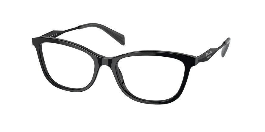 Prada PR02YV Butterfly Eyeglasses  07E1O1-BLACK 52-17-140 - Color Map black
