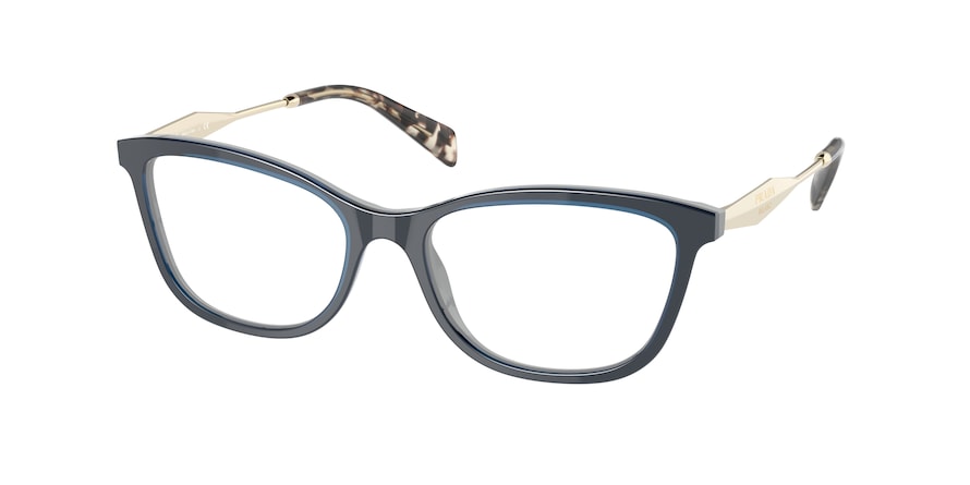 Prada PR02YV Butterfly Eyeglasses  08Y1O1-FIORDALISO/CRYSTAL 54-17-140 - Color Map grey