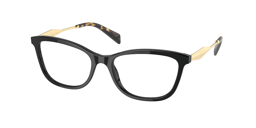Prada PR02YV Butterfly Eyeglasses  1AB1O1-BLACK 54-17-140 - Color Map black
