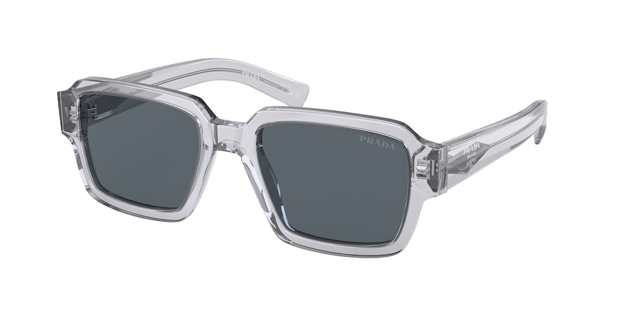 Prada PR02ZSF Square Sunglasses  U430A9-TRANSPARENT GREY 54-19-140 - Color Map grey