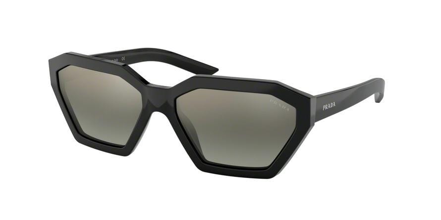 Prada MILLENNIALS PR03VS Irregular Sunglasses  1AB5O0-BLACK 57-16-140 - Color Map black