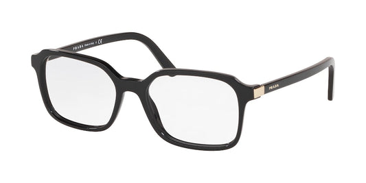 Prada HERITAGE PR03XV Square Eyeglasses  1AB1O1-BLACK 53-17-140 - Color Map black