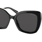 Prada PR03YS Butterfly Sunglasses  1AB5S0-BLACK 53-19-140 - Color Map black