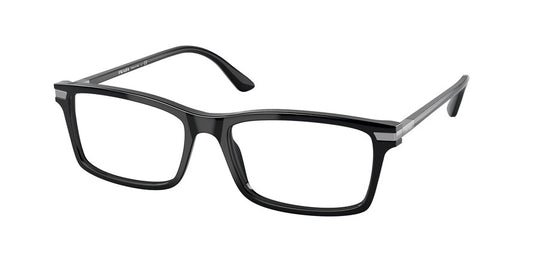 Prada PR03YVF Rectangle Eyeglasses  1AB1O1-BLACK 56-17-150 - Color Map black