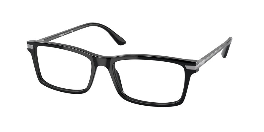 Prada PR03YV Rectangle Eyeglasses  1AB1O1-BLACK 56-17-150 - Color Map black