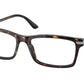 Prada PR03YV Rectangle Eyeglasses  2AU1O1-TORTOISE 56-17-150 - Color Map havana