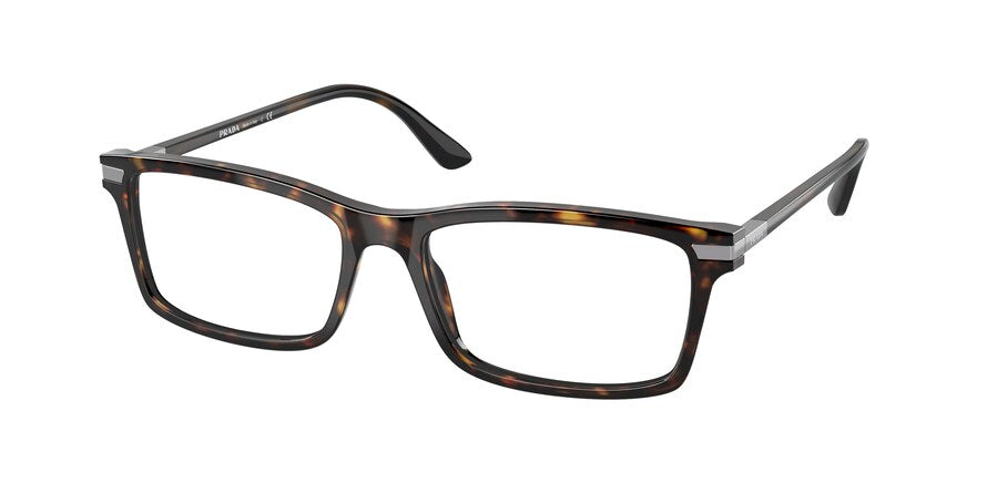 Prada PR03YV Rectangle Eyeglasses  2AU1O1-TORTOISE 56-17-150 - Color Map havana
