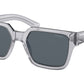 Prada PR03ZSF Pillow Sunglasses  U430A9-TRANSPARENT GREY 55-17-140 - Color Map grey