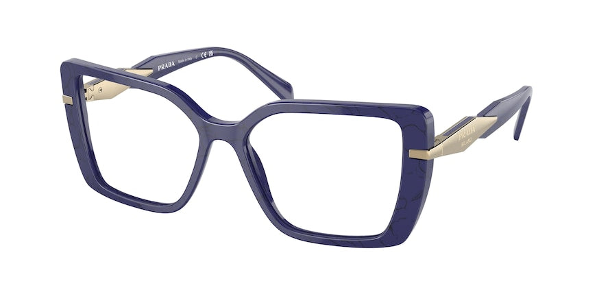 Prada PR03ZV Pillow Eyeglasses  18D1O1-BALTIC MARBLE 55-16-140 - Color Map blue