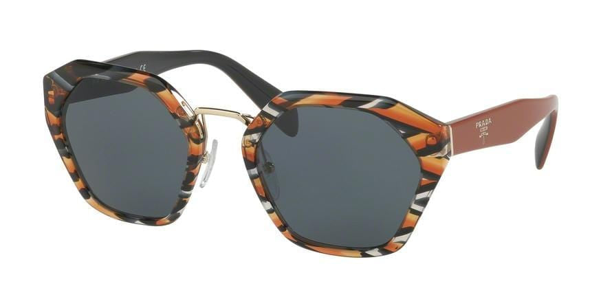 Prada PR04TS Irregular Sunglasses  VAN9K1-SHEAVES GREY ORANGE 55-23-140 - Color Map orange