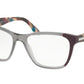 Prada PR04TV Square Eyeglasses  VYN1O1-PLUM/GREY/PLUM 52-16-140 - Color Map grey