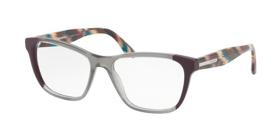 Prada PR04TV Square Eyeglasses  VYN1O1-PLUM/GREY/PLUM 52-16-140 - Color Map grey