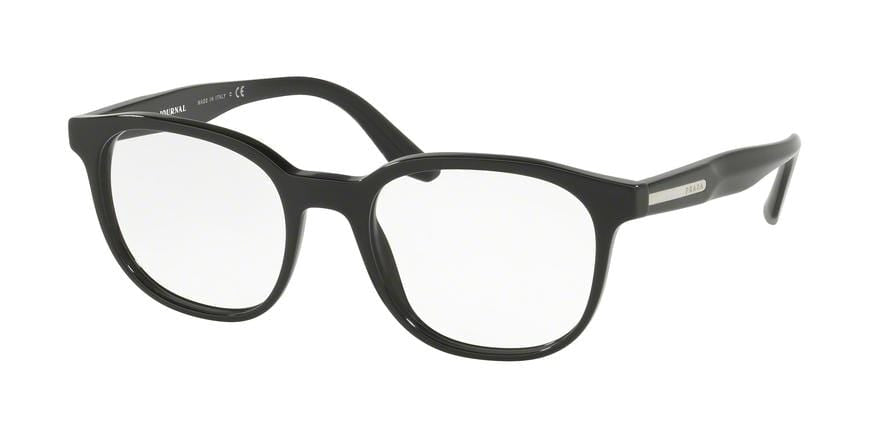 Prada PR04UV Pillow Eyeglasses  1AB1O1-BLACK 52-19-145 - Color Map black