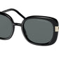 Prada PR04WS Pillow Sunglasses  1AB5Z1-BLACK 53-20-140 - Color Map black