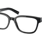 Prada PR04YVF Rectangle Eyeglasses  1AB1O1-BLACK 55-17-145 - Color Map black