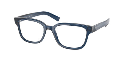 Prada PR04YV Rectangle Eyeglasses  08Q1O1-TRANSPARENT BLUE 53-18-145 - Color Map blue
