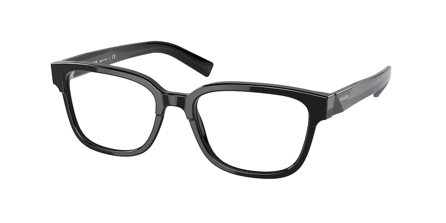 Prada PR04YV Rectangle Eyeglasses  1AB1O1-BLACK 53-18-145 - Color Map black