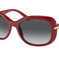 Prada PR04ZS Rectangle Sunglasses  15D5W1-ETRUSCAN MARBLE 57-18-135 - Color Map bordeaux
