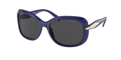 Prada PR04ZS Rectangle Sunglasses  18D5S0-BALTIC MARBLE 57-18-135 - Color Map blue