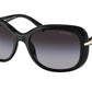 Prada PR04ZS Rectangle Sunglasses  1AB09S-BLACK 57-18-135 - Color Map black