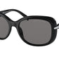 Prada PR04ZS Rectangle Sunglasses  1AB5Z1-BLACK 57-18-135 - Color Map black