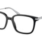 Prada PR04ZV Pillow Eyeglasses  1AB1O1-BLACK 52-18-145 - Color Map black