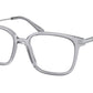 Prada PR04ZV Pillow Eyeglasses  U431O1-GREY CRYSTAL 52-18-145 - Color Map grey
