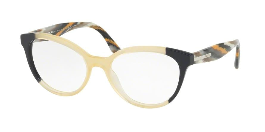 Prada CONCEPTUAL PR05UV Oval Eyeglasses  VYP1O1-BLUE/YELLOW/BLUE 54-17-140 - Color Map yellow