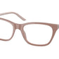 Prada PR05YV Butterfly Eyeglasses  01Y1O1-ALABASTER/CRYSTAL 53-17-140 - Color Map light brown
