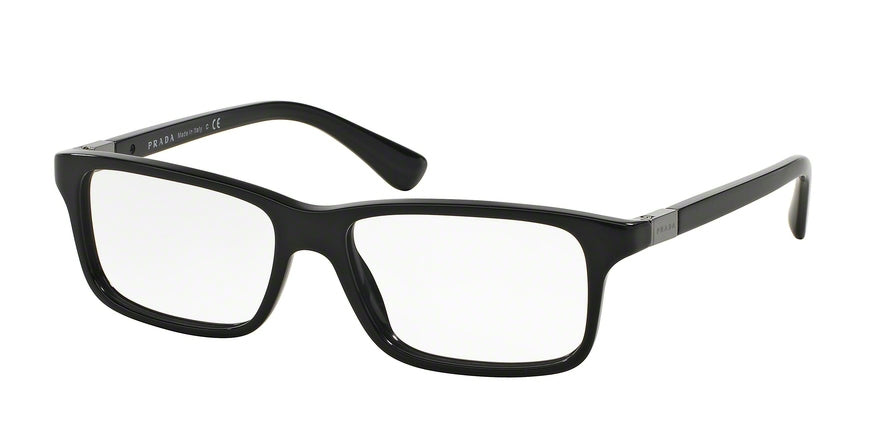 Prada HERITAGE PR06SVF Rectangle Eyeglasses  1AB1O1-BLACK 56-16-145 - Color Map black