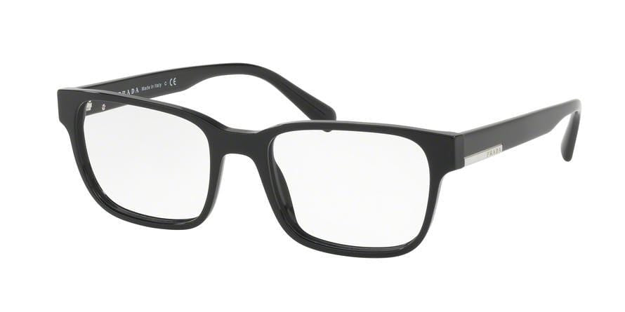 Prada HERITAGE PR06UVF Rectangle Eyeglasses  1AB1O1-BLACK 54-19-145 - Color Map black