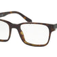 Prada HERITAGE PR06UVF Rectangle Eyeglasses  2AU1O1-HAVANA 54-19-145 - Color Map havana