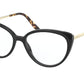 Prada PR06WV Round Eyeglasses  1AB1O1-BLACK 51-16-140 - Color Map not applicable