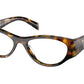 Prada PR06ZVF Butterfly Eyeglasses  VAU1O1-HONEY TORTOISE 53-17-130 - Color Map havana
