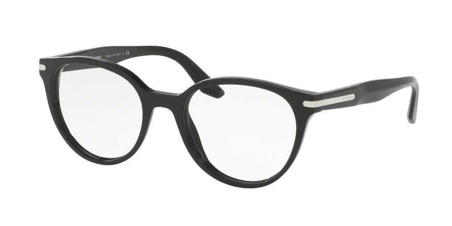 Prada PR07TVF Phantos Eyeglasses  1AB1O1-BLACK 52-19-140 - Color Map black