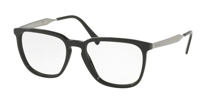 Prada CONCEPTUAL PR07UVF Pillow Eyeglasses  1AB1O1-BLACK 55-18-145 - Color Map black