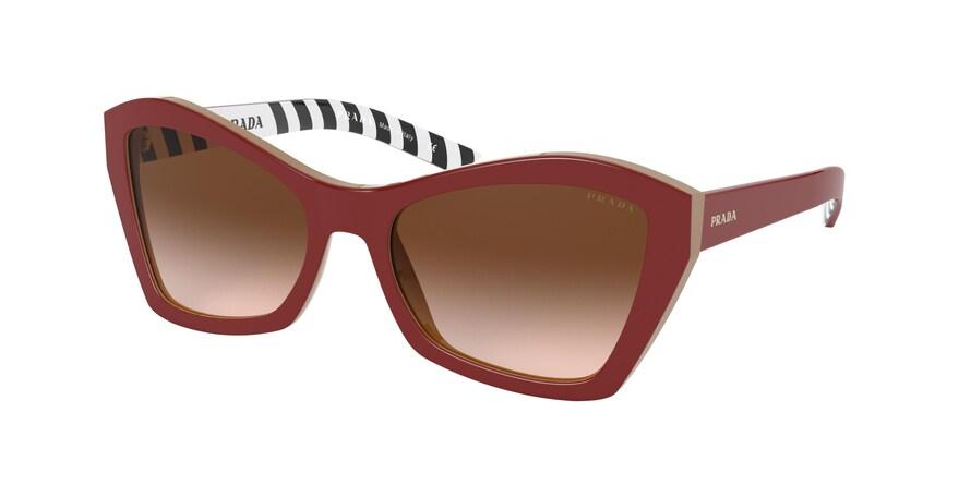 Prada PR07XSF Butterfly Sunglasses  5436S1-TOP RED/BEIGE 55-16-140 - Color Map red