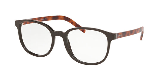 Prada CONCEPTUAL PR07XV Square Eyeglasses  U6C1O1-BROWN 54-19-145 - Color Map brown