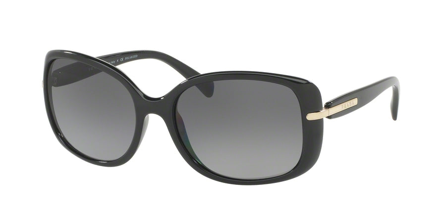 Prada CONCEPTUAL PR08OS Rectangle Sunglasses  1AB5W1-BLACK 57-17-130 - Color Map black