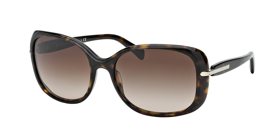 Prada CONCEPTUAL PR08OS Rectangle Sunglasses  2AU6S1-HAVANA 57-17-130 - Color Map havana