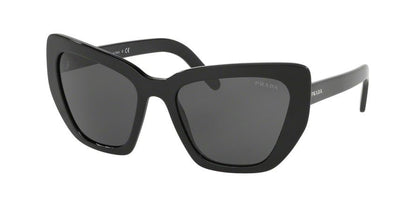 Prada CATWALK PR08VSF Cat Eye Sunglasses  1AB5S0-BLACK/ 55-19-140 - Color Map black