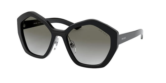 Prada PR08XS Irregular Sunglasses  1AB0A7-BLACK 55-19-140 - Color Map black