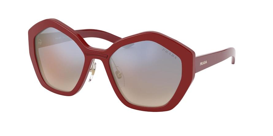 Prada PR08XS Irregular Sunglasses  539716-RED 55-19-140 - Color Map red