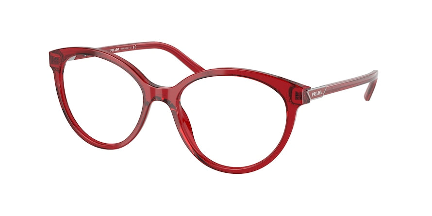 Prada PR08YVF Oval Eyeglasses  08Z1O1-FIRE CRYSTAL 54-16-140 - Color Map red