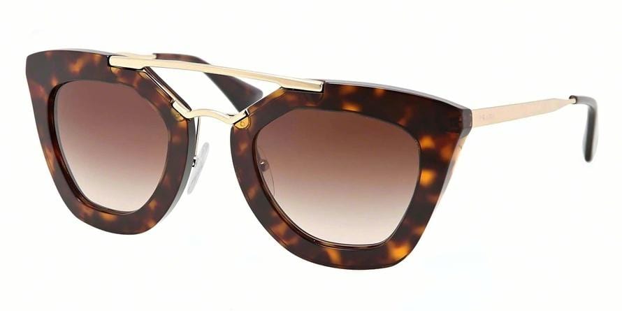 Prada CINEMA PR09QS Cat Eye Sunglasses  2AU6S1-HAVANA 49-26-140 - Color Map havana